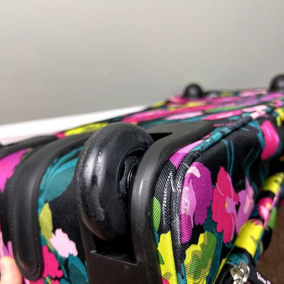 Vera Bradley Hilo Meadow Carry-On Roller Suitcase Luggage Floral Travel Duffle - Picture 9 of 12